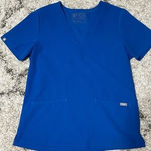 Royal Blue Figs Scrub Top